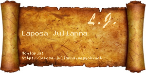 Laposa Julianna névjegykártya